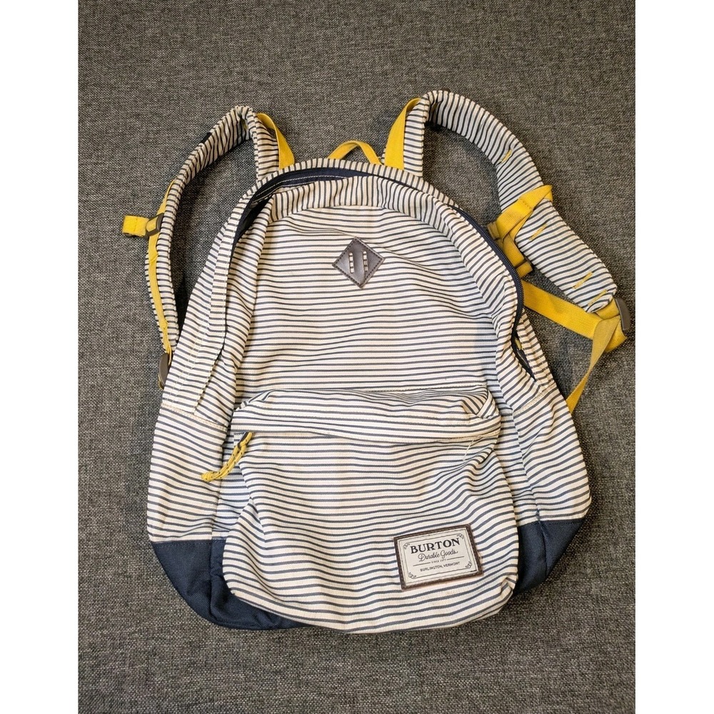 Burton Kilo Eclipse Crinkle Backpack White Striped Print Heritage Bag Snowboard